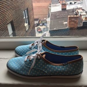 NWOT Blue Polkadot Keds